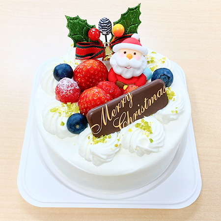 製造販売実習で織田製菓専門学校の学生たちが作ったクリスマスケーキ